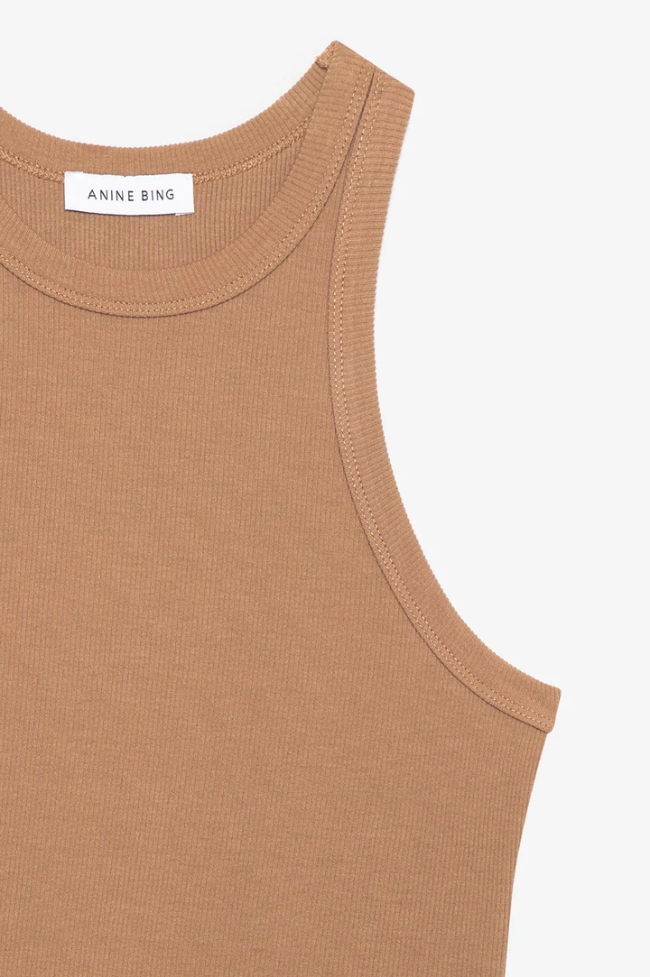 Anine Bing - Ty Bodysuit in Camel Bodysuits