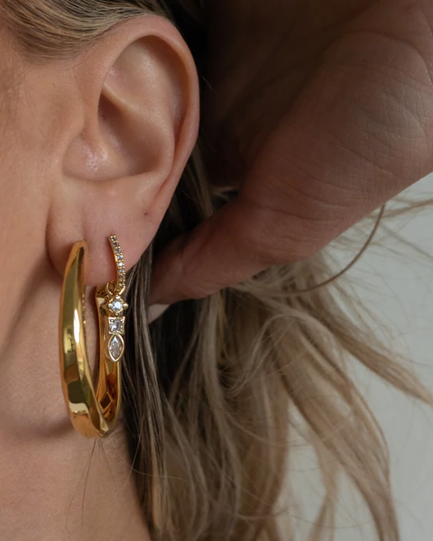 Luv AJ - Architectural Statement Hoops in Gold
