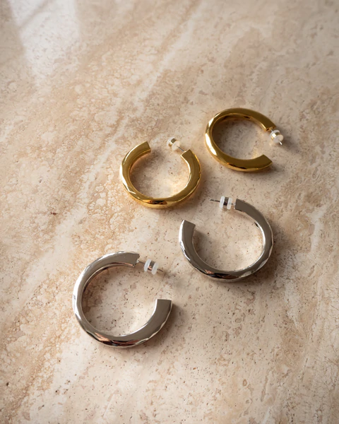 Luv AJ - Architectural Statement Hoops in Gold