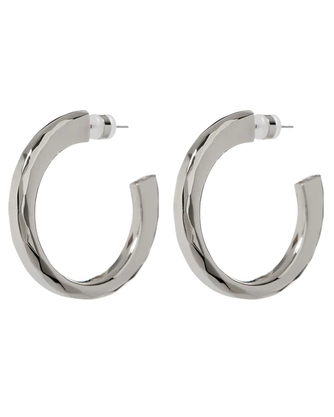 Luv AJ - Architectural Statement Hoops in Silver
