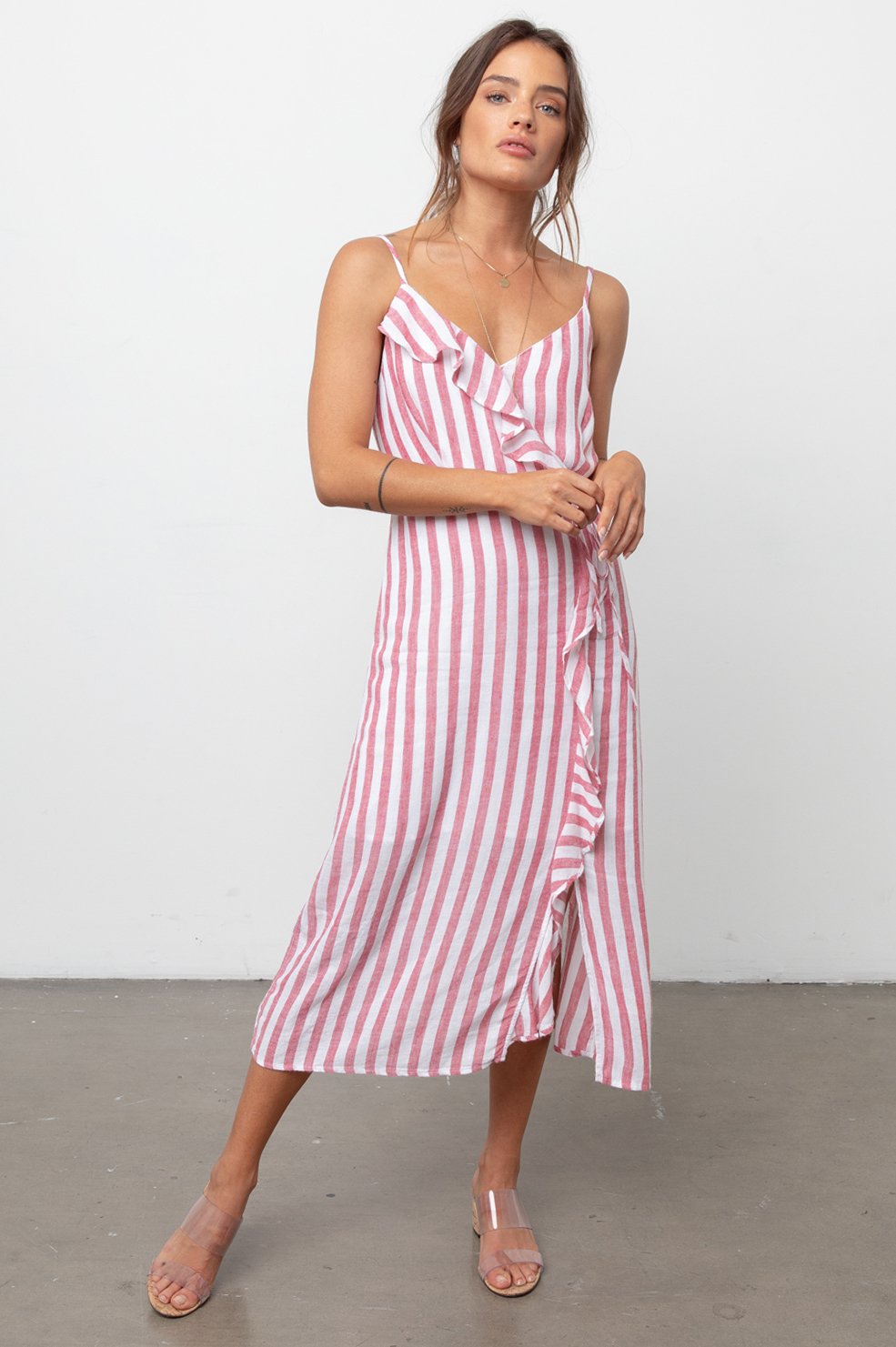 RAILS - Ariel Sleeveless Dress in Carmine Stripe