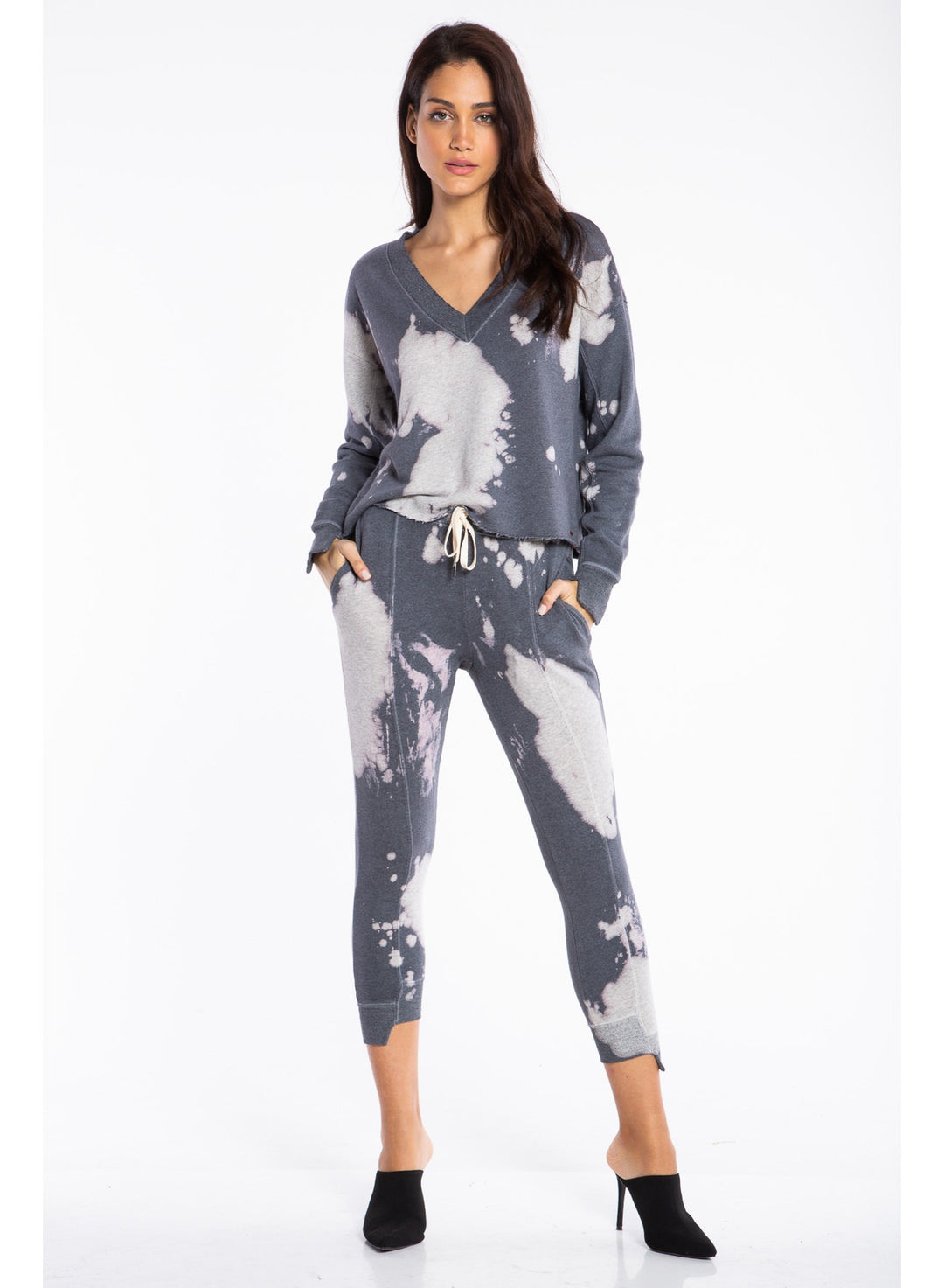 n:Philanthropy - Aries Sweatshirt in Heather Grey Tie Dye
