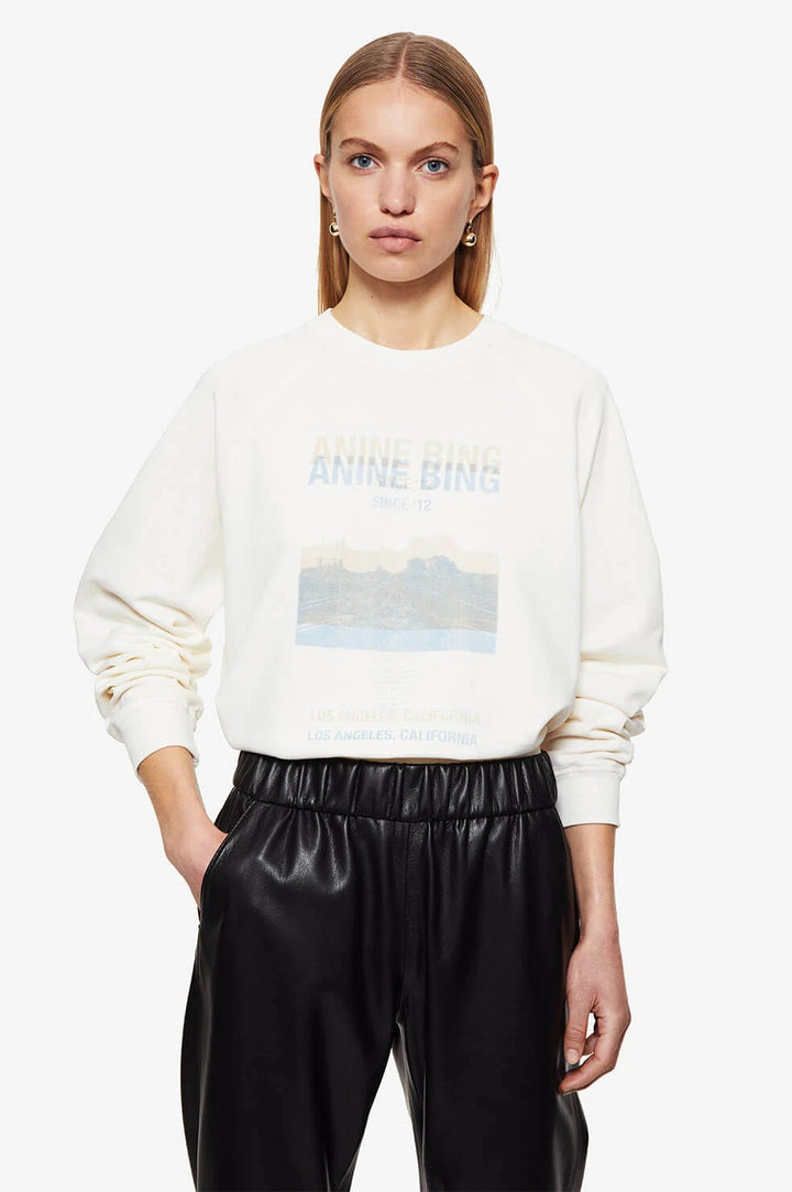 Anine Bing - Arlo Sweatshirt Desert Road in White