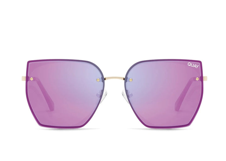 Quay Sunglasses - Around the Way in Rose/Pink Mirror