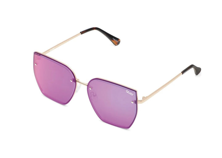 Quay Sunglasses - Around the Way in Rose/Pink Mirror