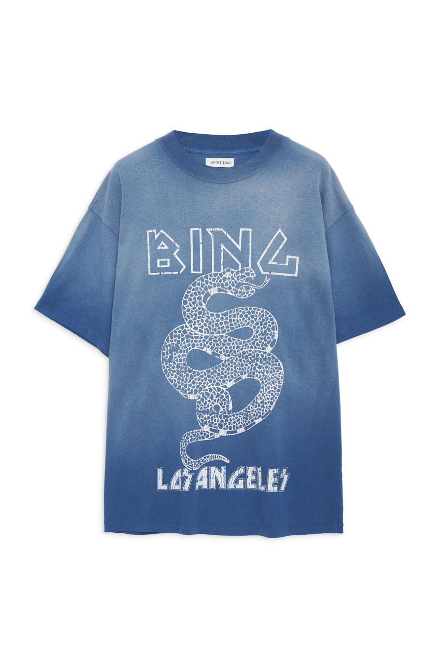 Anine Bing - Ashton Tee Snake in Washed Electric Blue