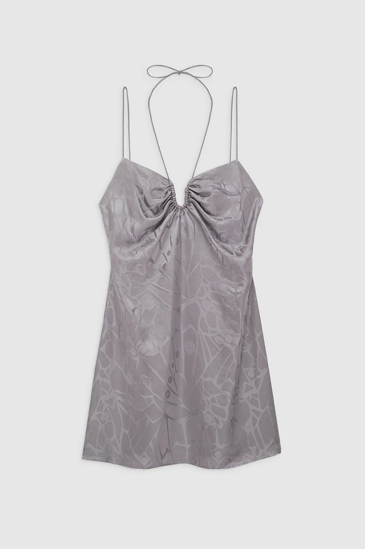 Anine Bing - Papillon Dress in Ash Violet Butterfly Jacquard