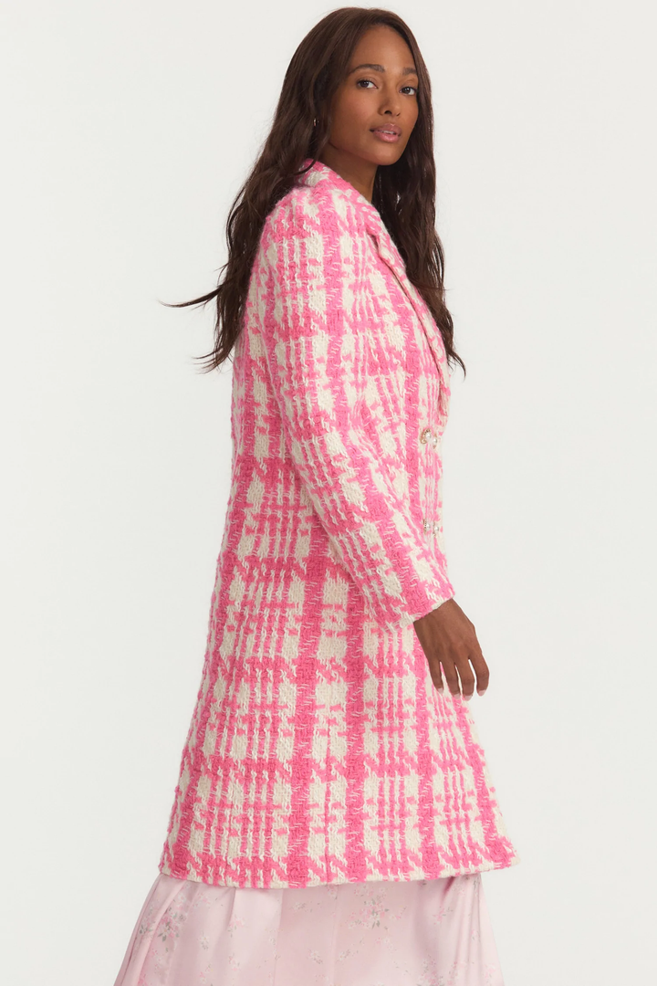 Love Shack Fancy - Asryn Coat in Majestic Pink Jacket