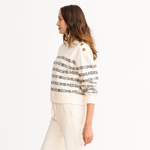 Kerri Rosenthal - Aubrey Sweatshirt in Love Actually Oatmilk