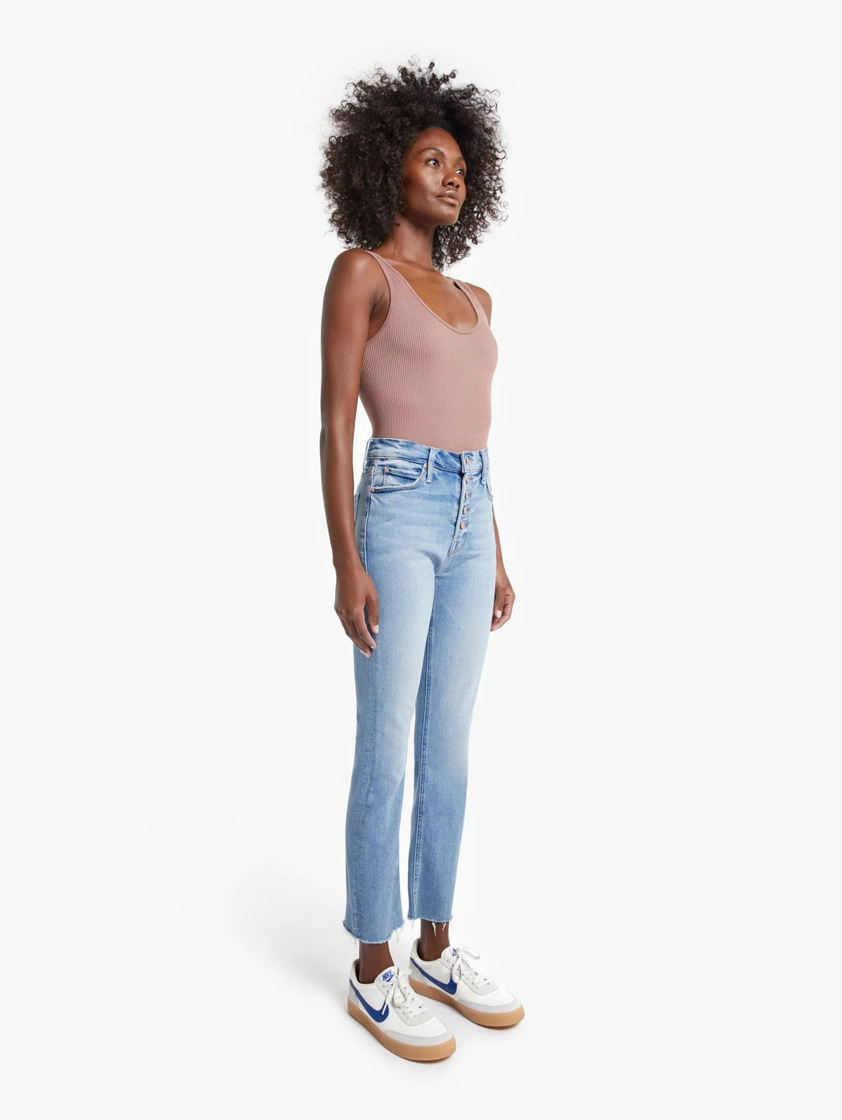 Mother Denim - The Pixie Dazzler Ankle Fray Jean in Au Revoir