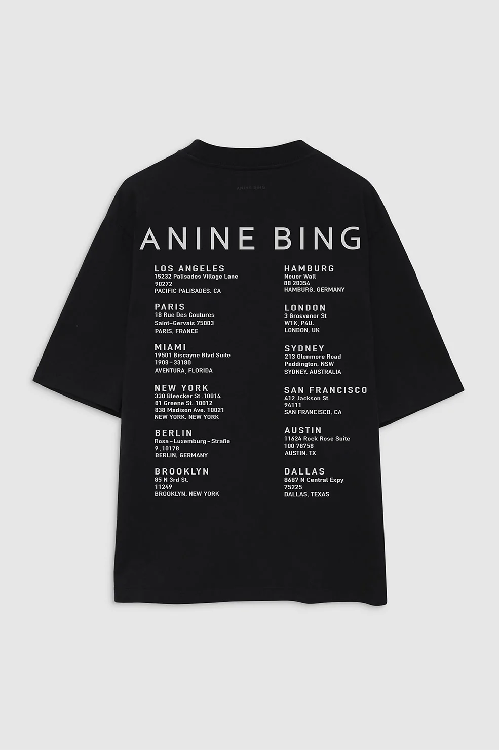 Anine Bing - Avi Smiley Tee in Vintage Black