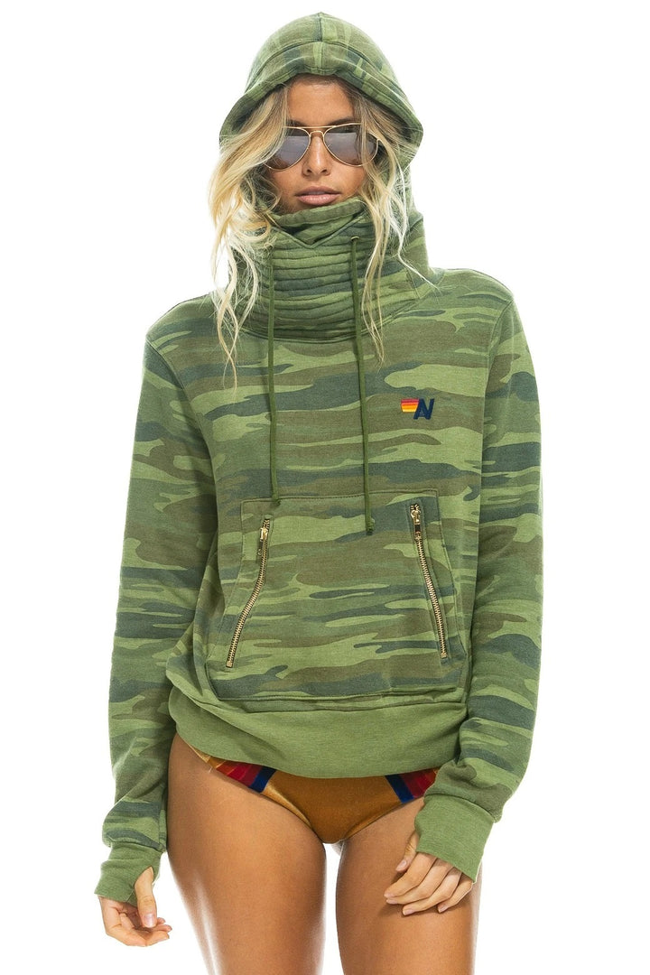 Aviator Nation - Ninja Pullover Hoodie in Camo Clothing - Sweatshirts