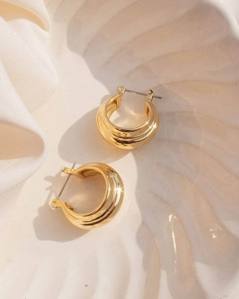LUV AJ - Baby Rosetta Hoops in Gold