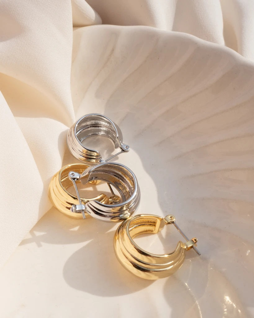 LUV AJ - Baby Rosetta Hoops in Gold