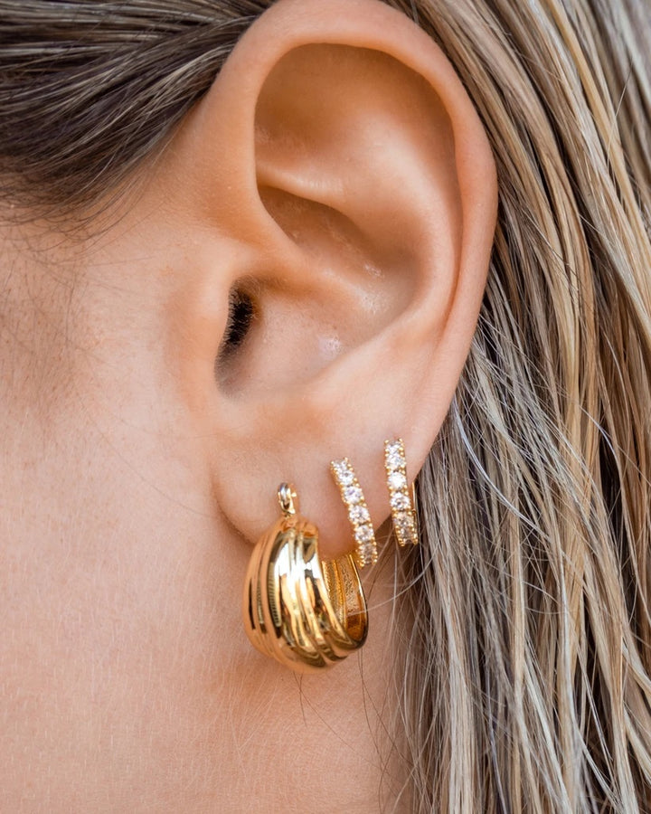 LUV AJ - Baby Rosetta Hoops in Gold