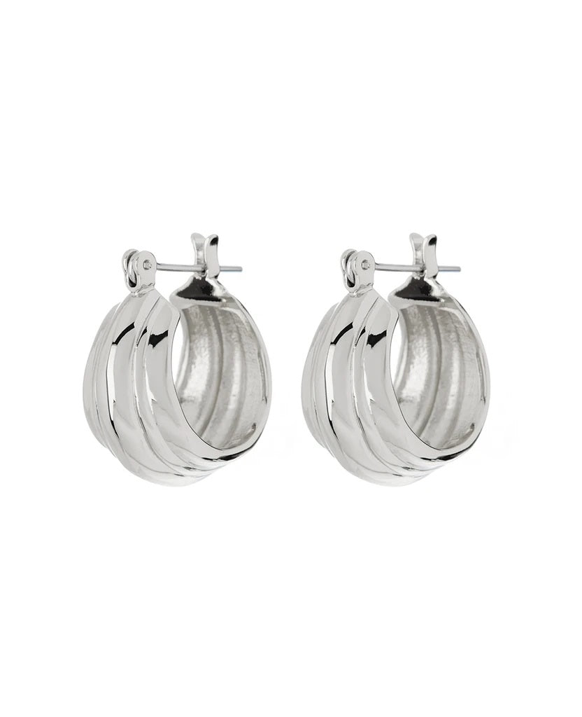 LUV AJ - Baby Rosetta Hoops in Silver