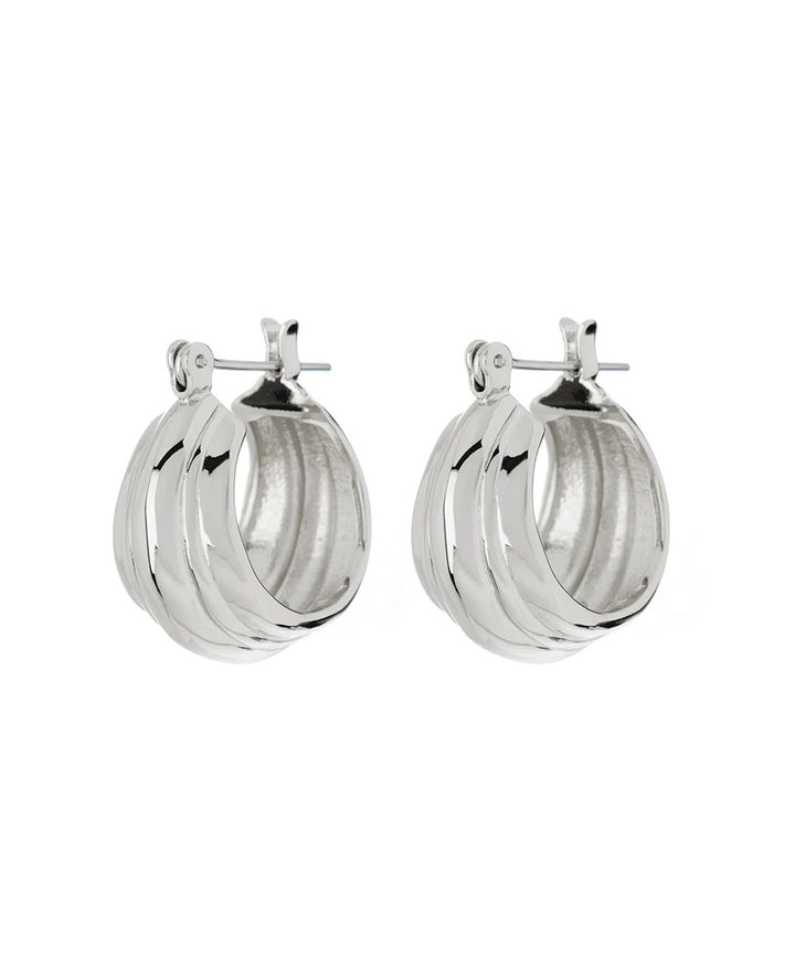 LUV AJ - Baby Rosetta Hoops in Silver