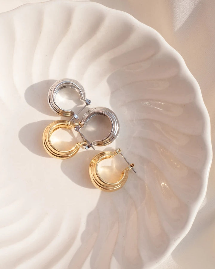 LUV AJ - Baby Rosetta Hoops in Silver
