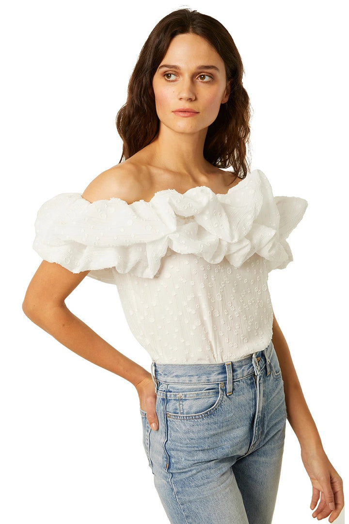 Misa - Bahar Top in Pearl Clip Dot Tops