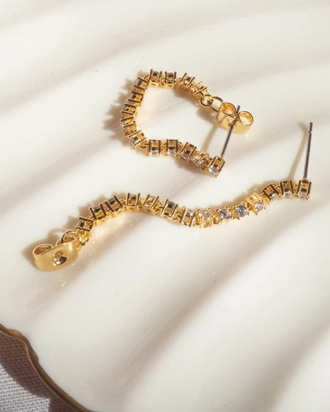 LUV AJ - Ballier Chain Studs in Gold