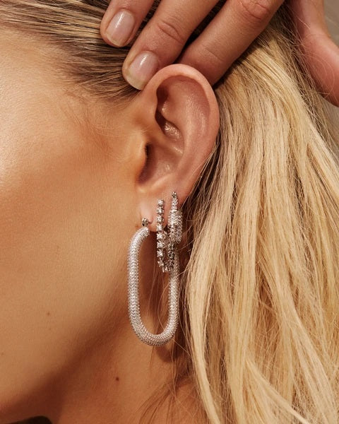 LUV AJ - Ballier Chain Studs in Silver