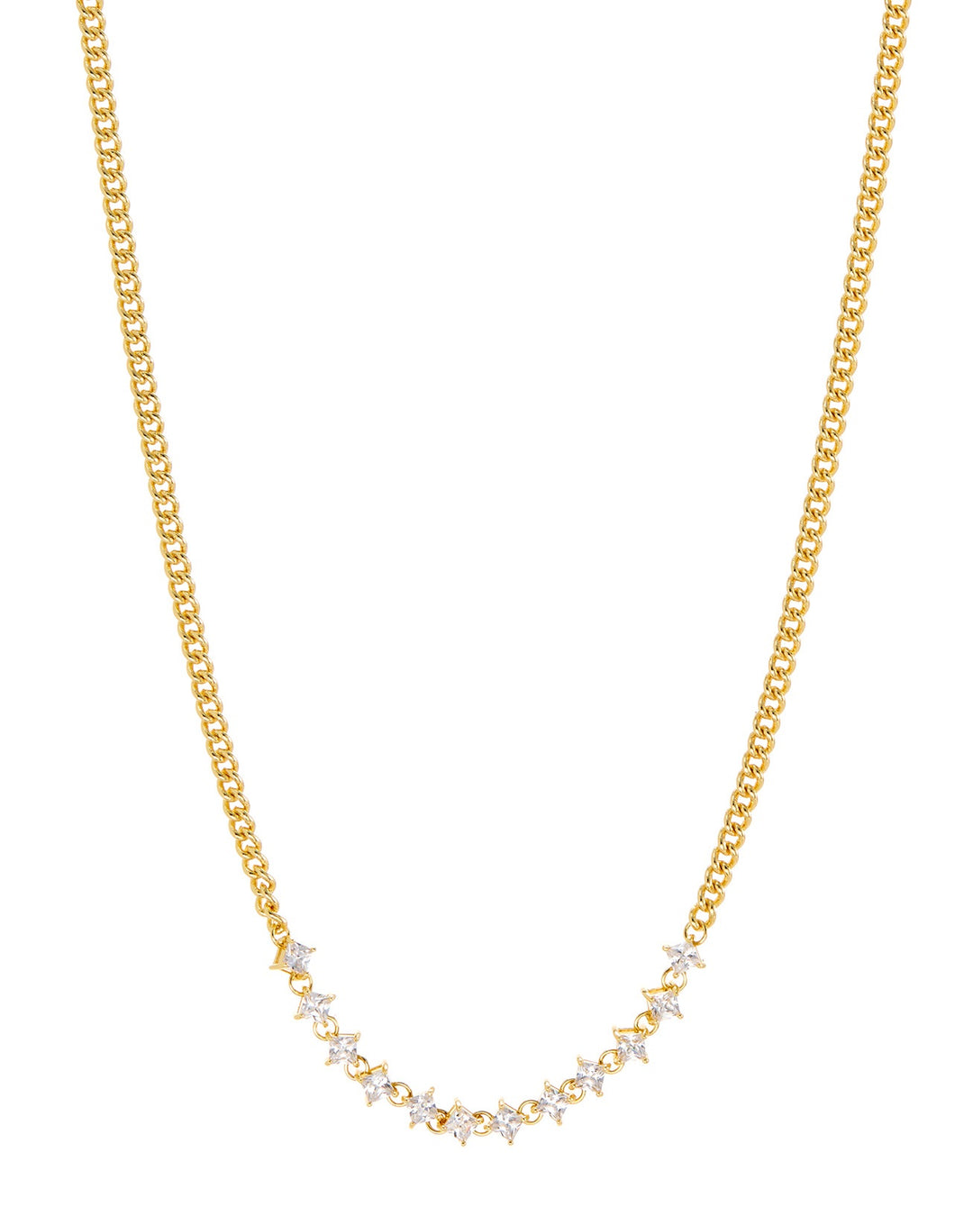 LUV AJ - The Ballier Curb Chain Necklace in Gold