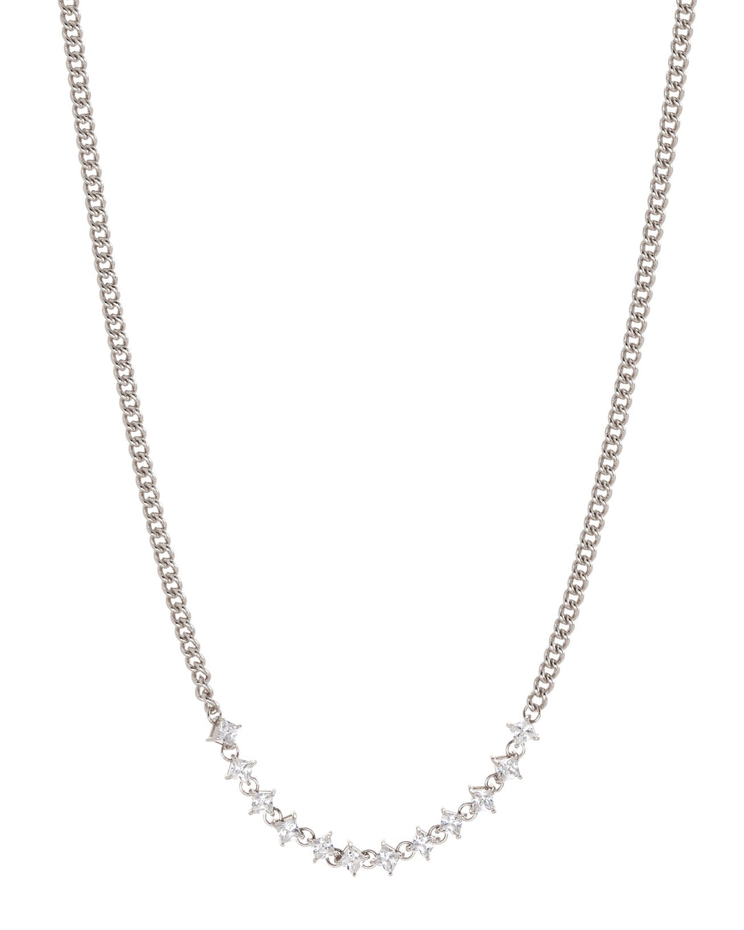 LUV AJ - Ballier Curb Chain Necklace in Silver