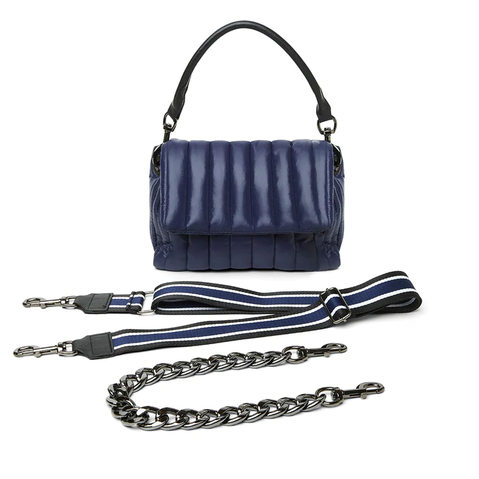 Think Royln - Bar Bag in Shiny Navy