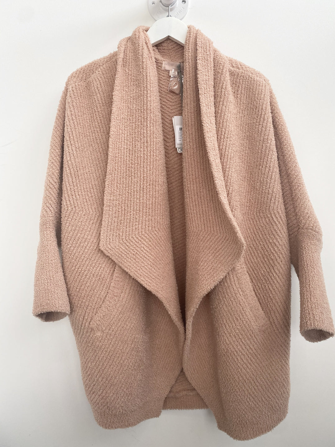 Barefoot Dreams - Cozychic Chevron Ribbed Cardigan in Misty Rose Cardigans