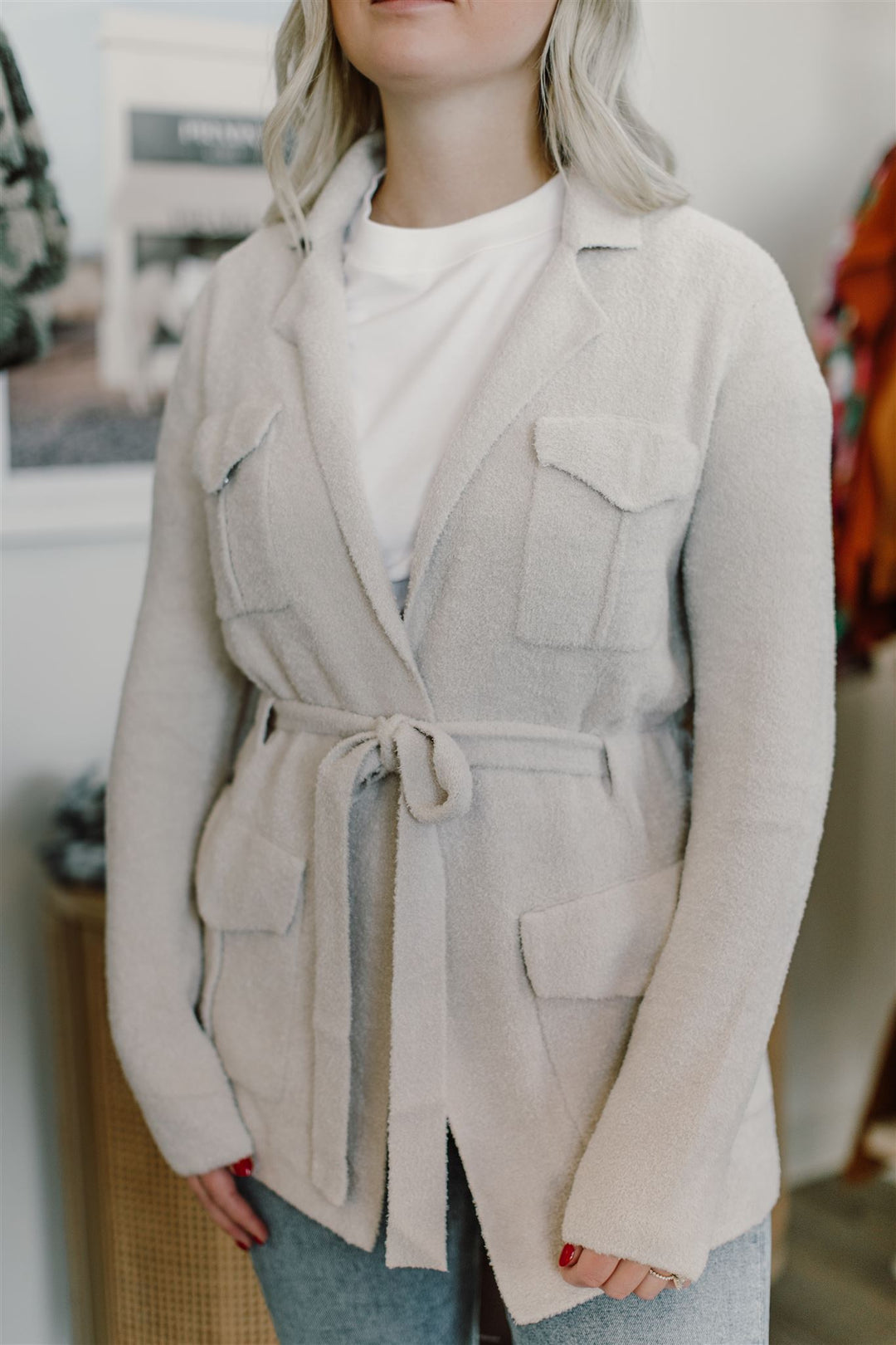 Barefoot Dreams - CozyChic Lite Cargo Jacket in Almond Clothing