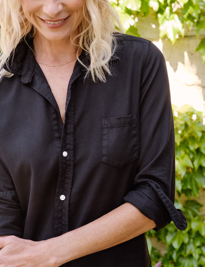 Frank & Eileen - Barry Woven Button Up in Black