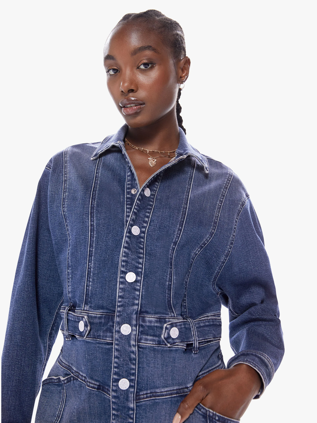 Mother - The Batwing Cinch Dress Waist in Beer Me Dress
