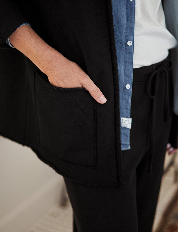 Frank & Eileen - Beach Cardigan in Black