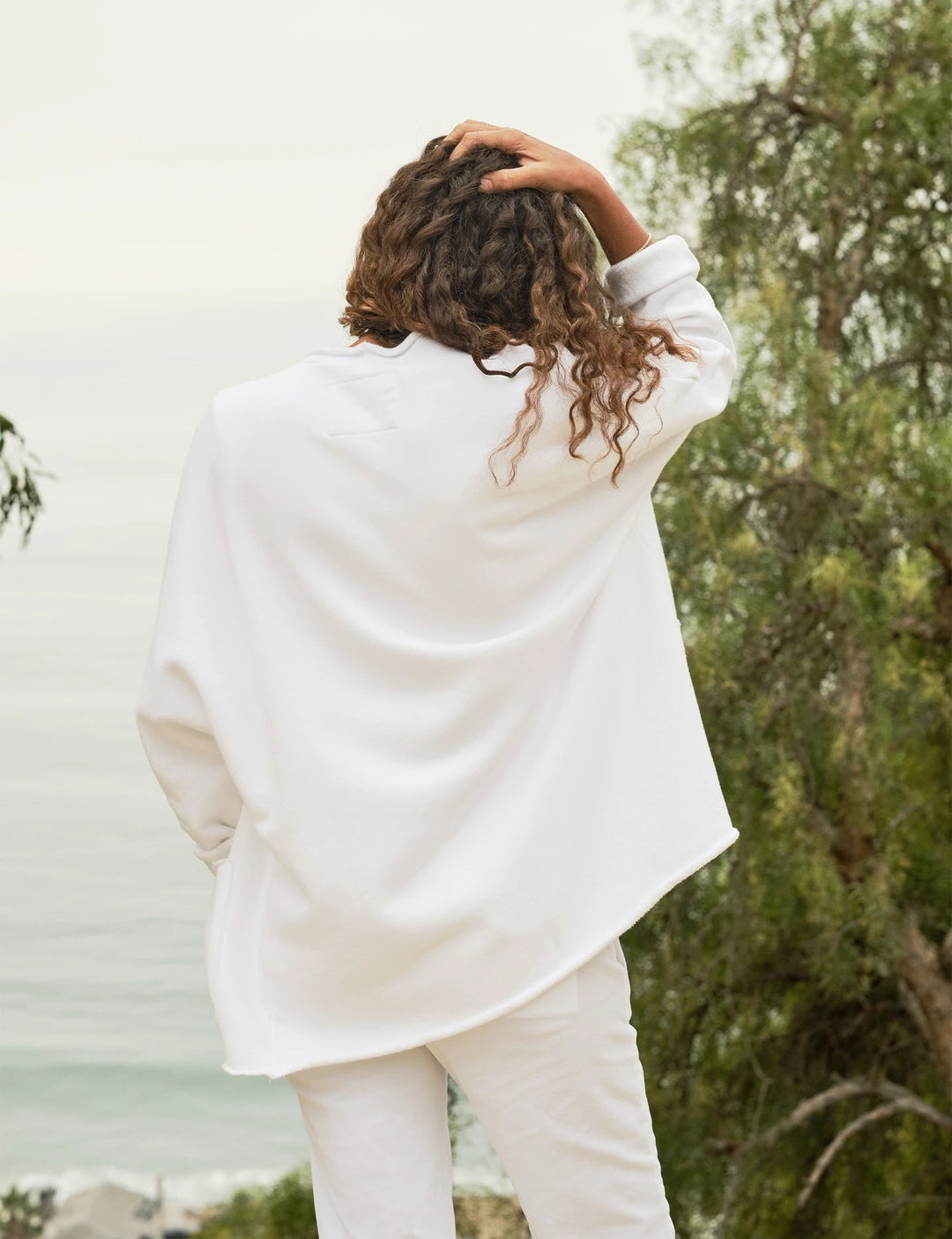 Frank & Eileen - Beach Cardigan in White