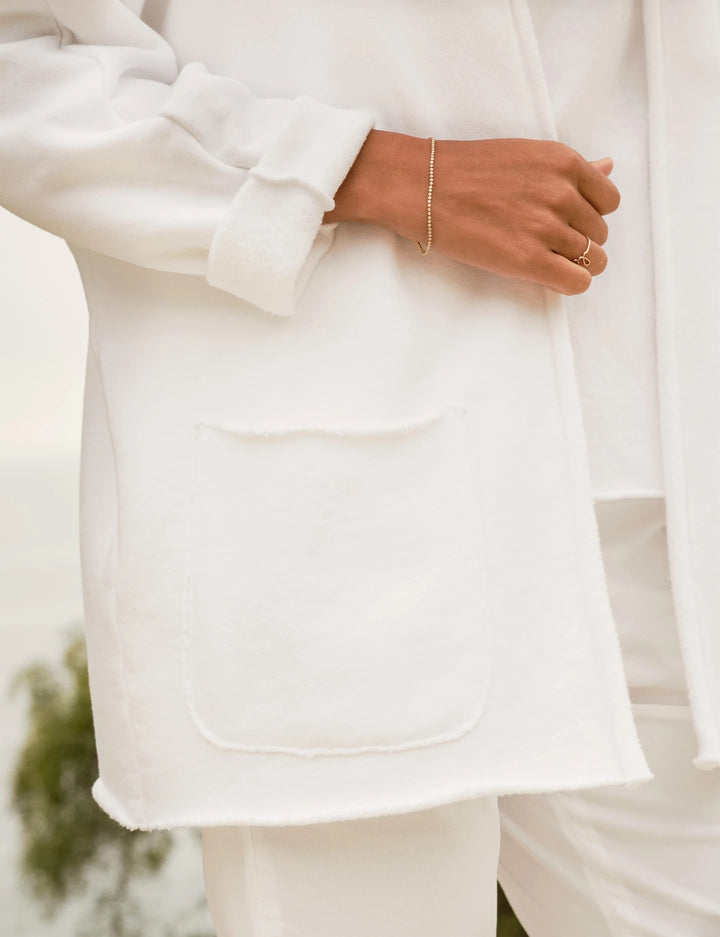 Frank & Eileen - Beach Cardigan in White