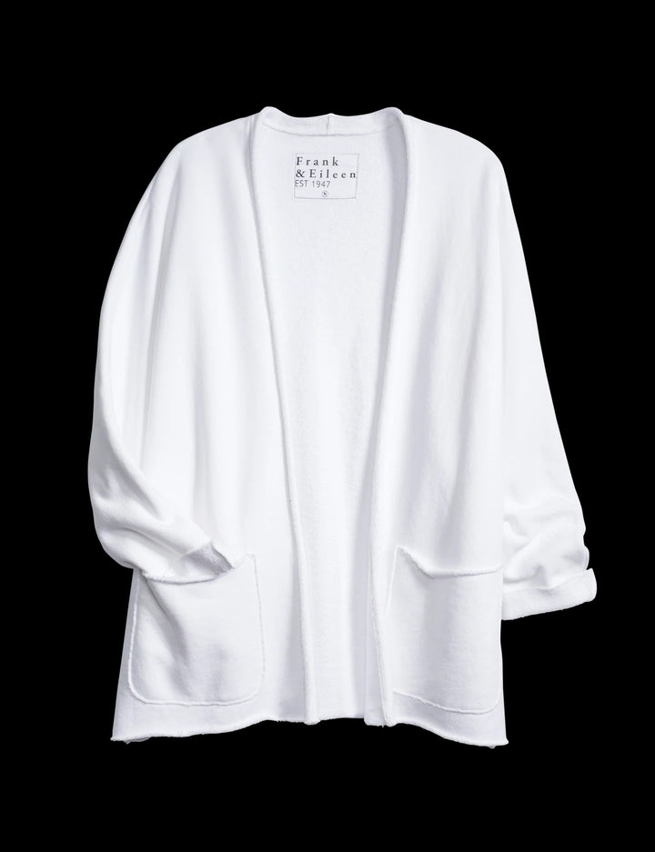 Frank & Eileen - Beach Cardigan in White