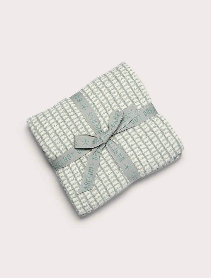 Barefoot Dreams - Cozychic Beach House Blanket in Sage Green-Cream