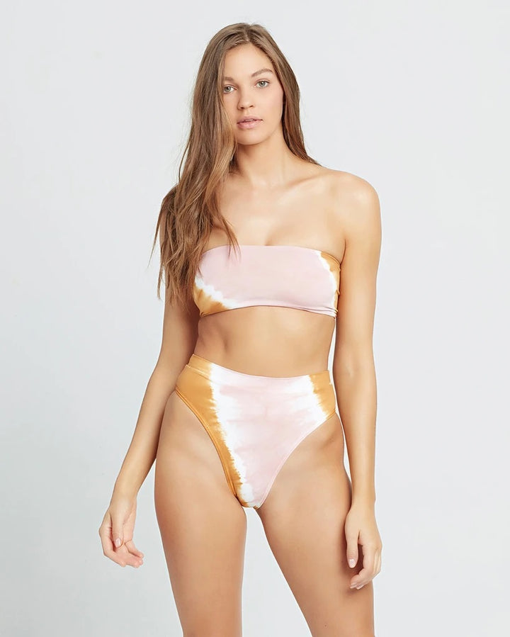 L*Space - Beach Wave Top in Stripe Tie Dye