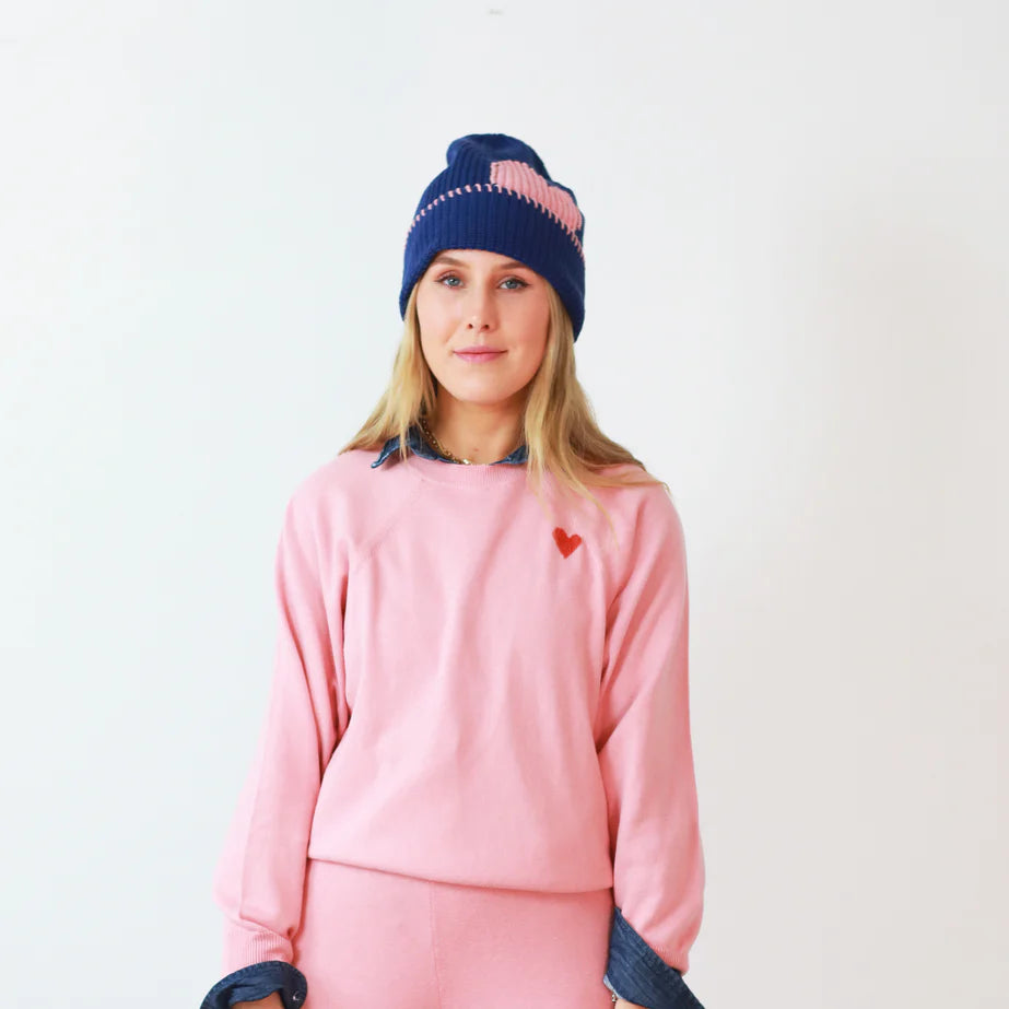 Kerri Rosenthal - Max Heart Beanie in Concord Blue – Blond  display picture 1
