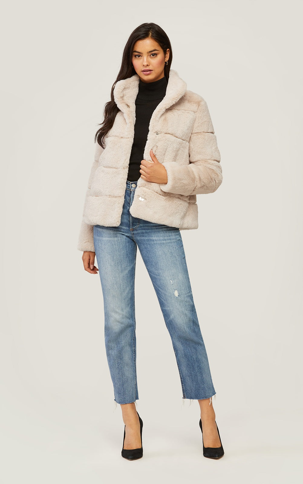 Soia & Kyo - Bea Faux Fur Coat in Sandstone