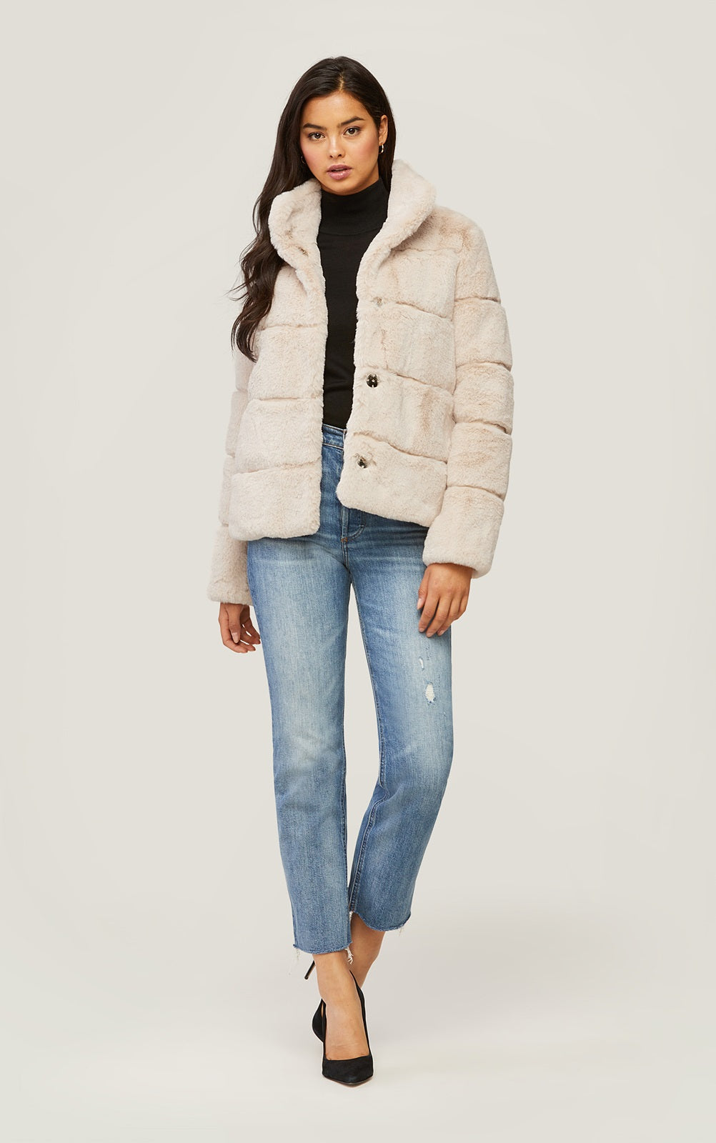 Soia & Kyo - Bea Faux Fur Coat in Sandstone