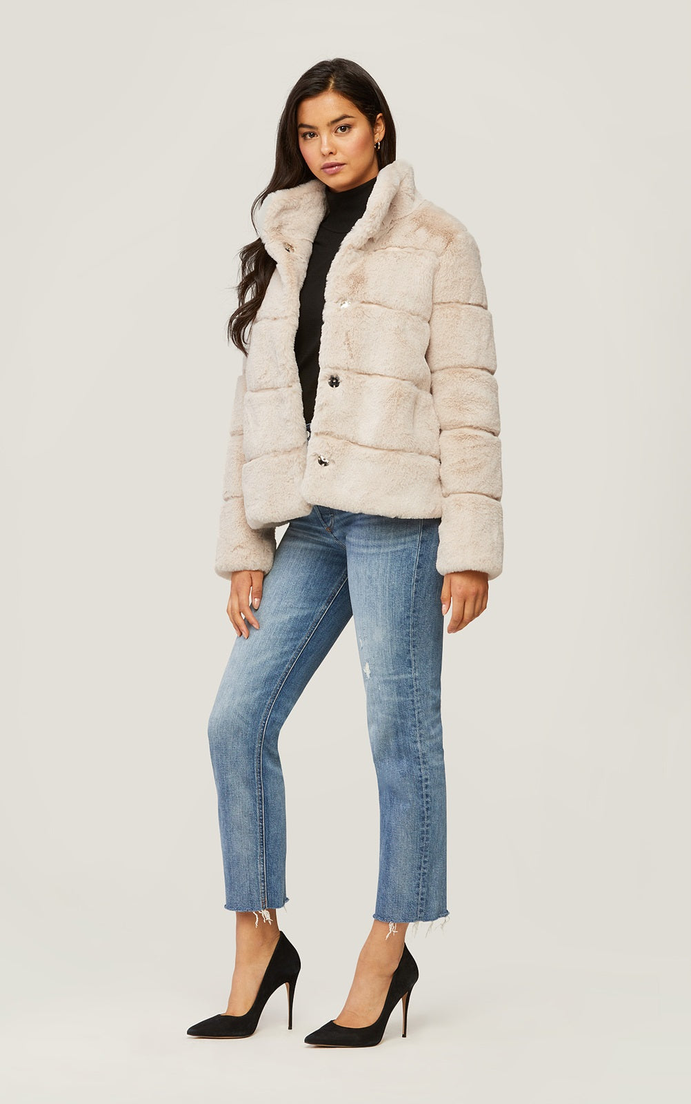 Soia & Kyo - Bea Faux Fur Coat in Sandstone
