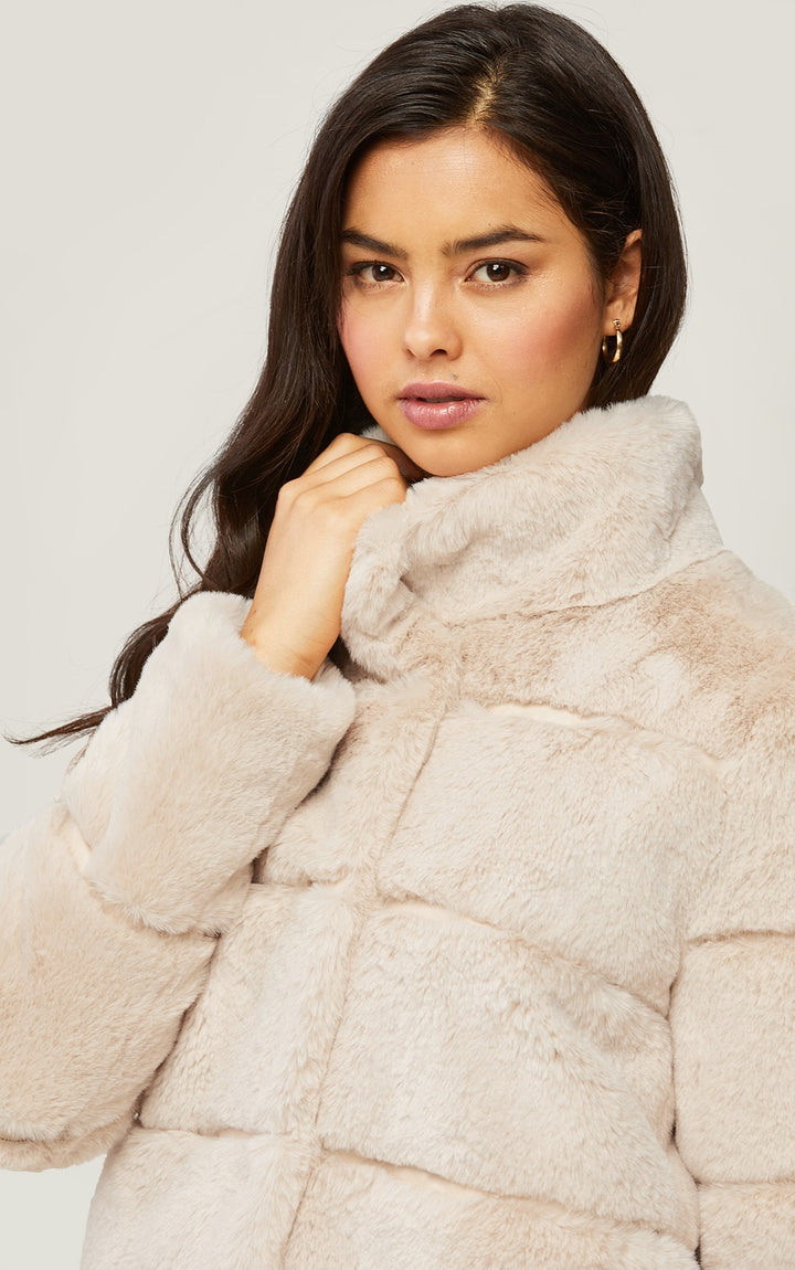 Soia & Kyo - Bea Faux Fur Coat in Sandstone