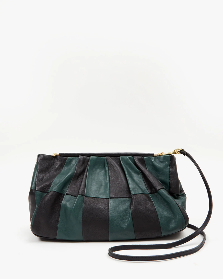 Clare V - Belle in Black & Deep Sea Nappa Patchwork