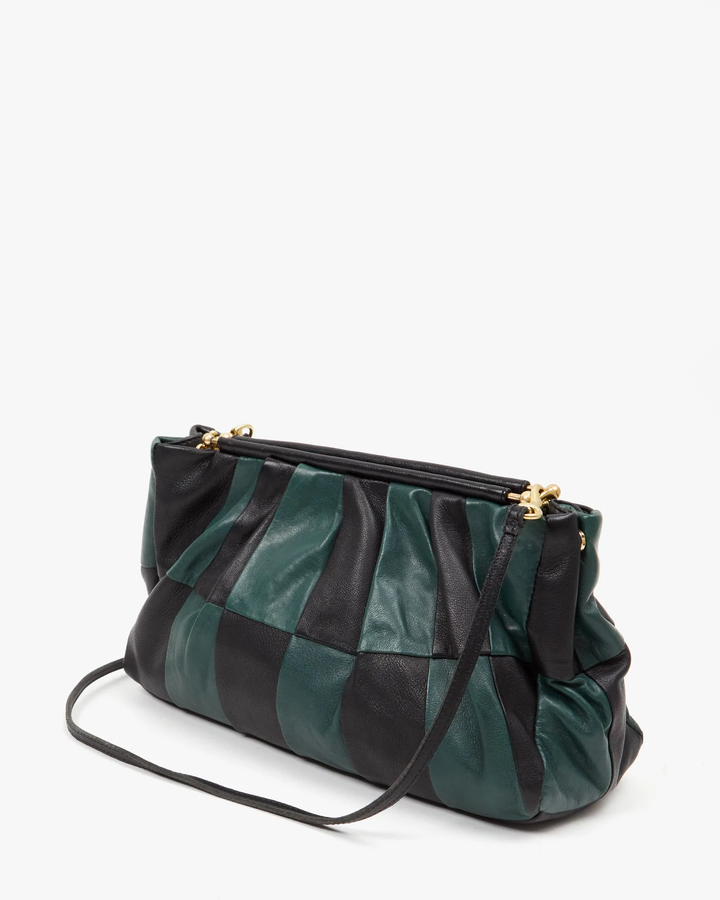 Clare V - Belle in Black & Deep Sea Nappa Patchwork