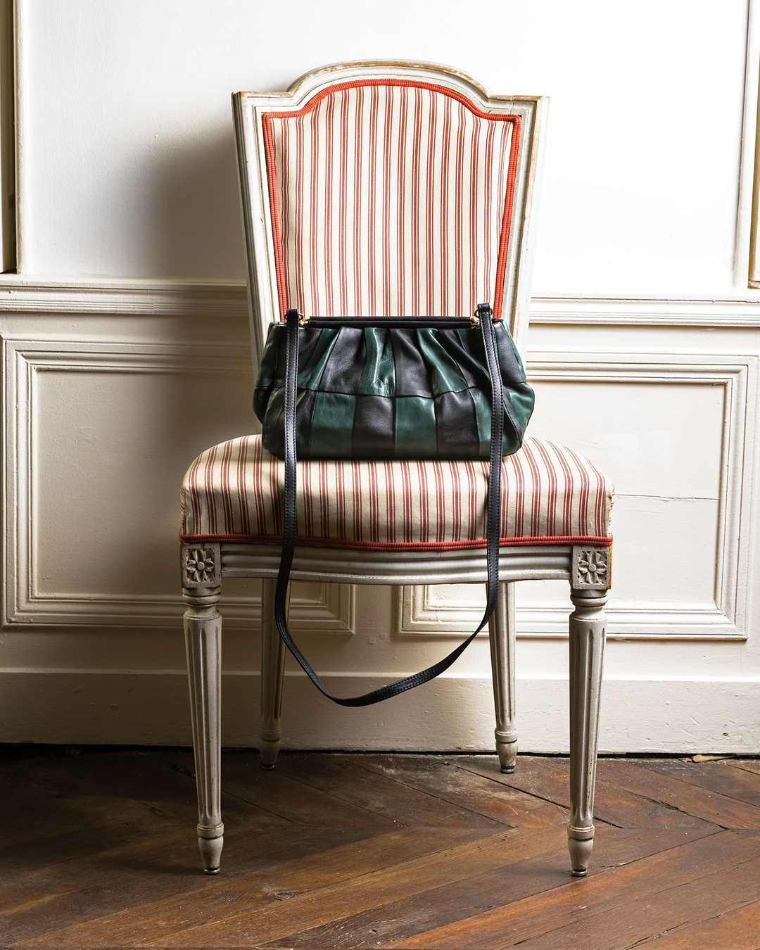 Clare V - Belle in Black & Deep Sea Nappa Patchwork