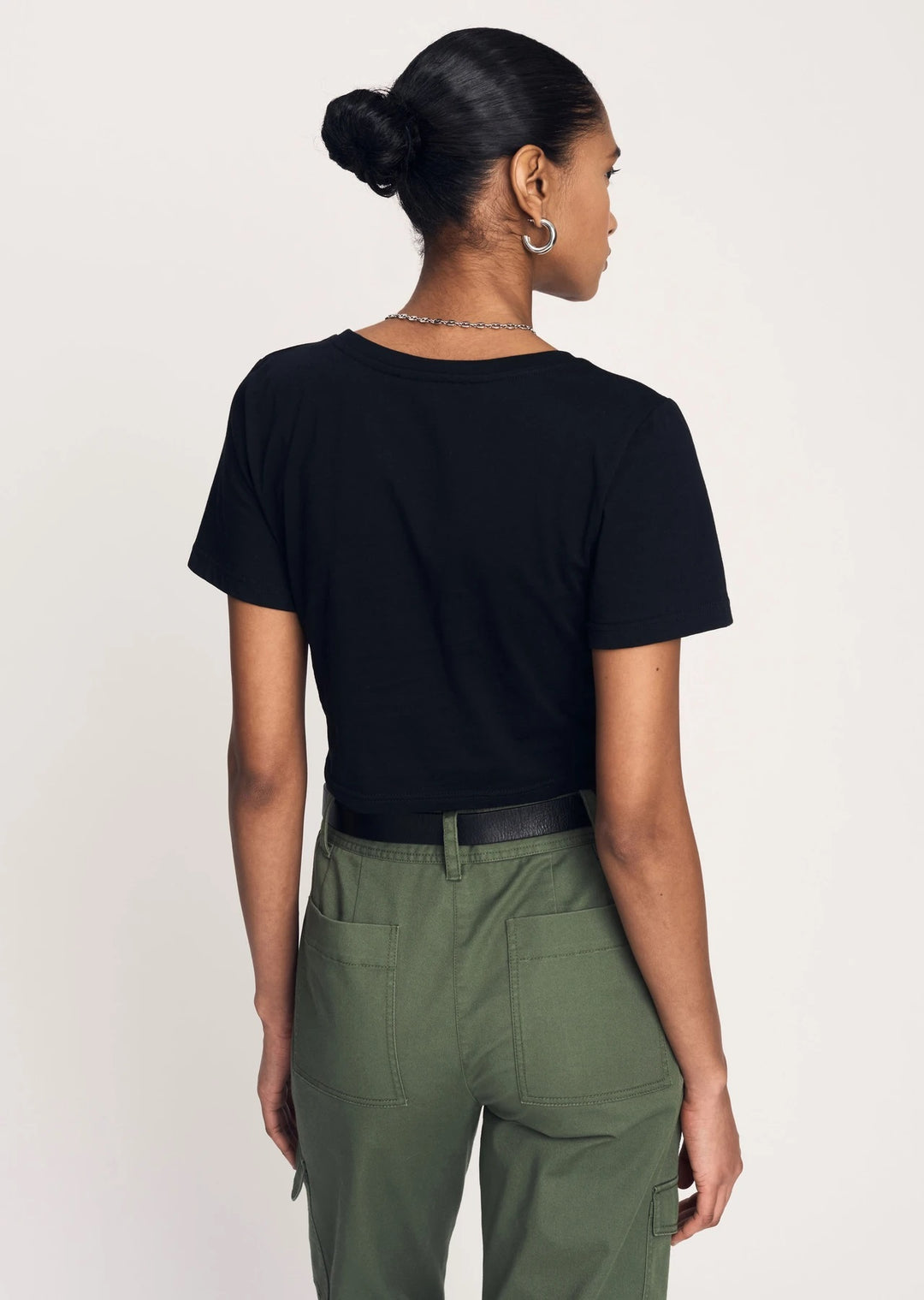 Derek Lam 10 Crosby - Belle Twist Front Top in Black