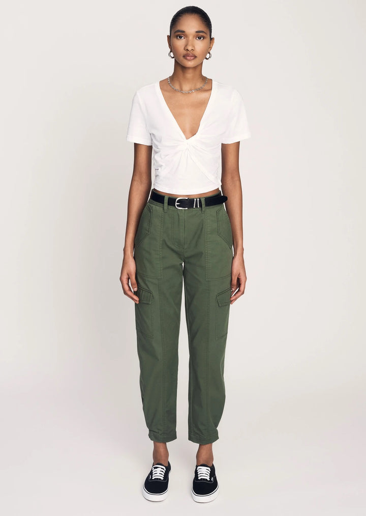 Derek Lam 10 Crosby - Belle Twist Front Top in Optic White