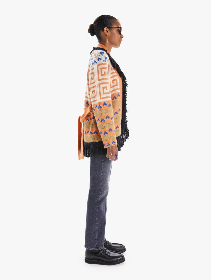 Mother - The Belted Short Cardigan in Runaway Child