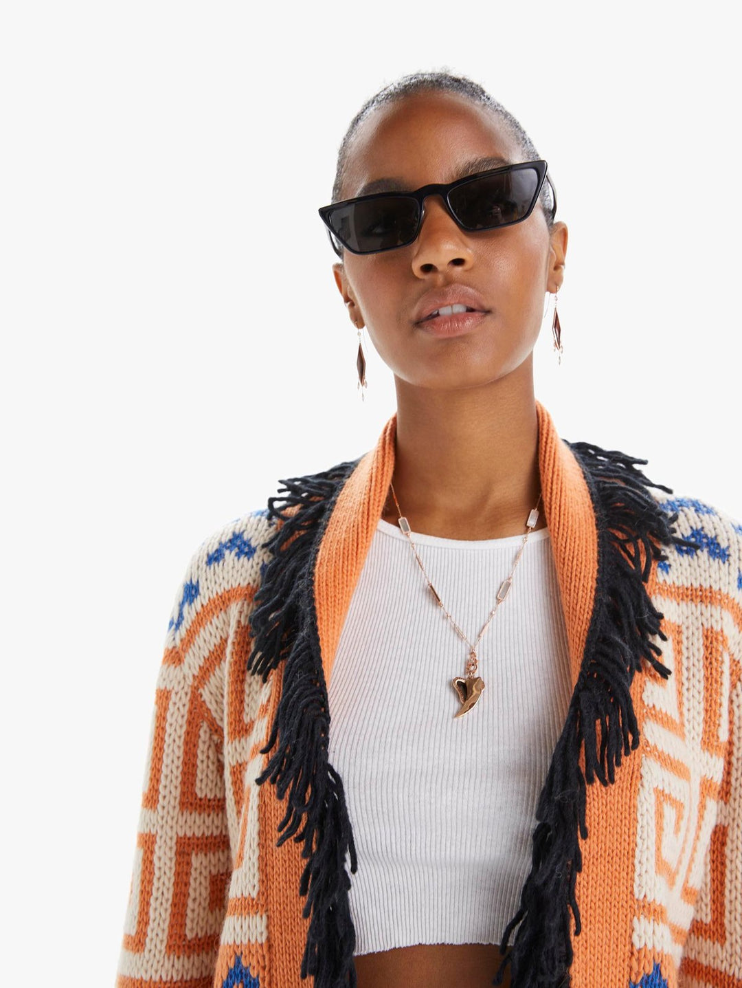 Mother - The Belted Short Cardigan in Runaway Child